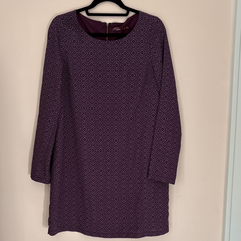 Elegant Prana Purple Patterned Dress